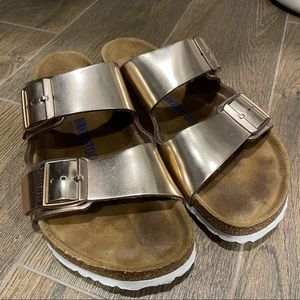 Rose gold Birkenstock’s